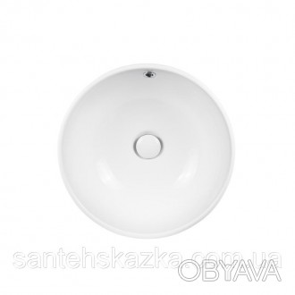 Раковина-чаша Qtap Amazon 430х430х160 White с донным клапаном QT02117043NW. . фото 1
