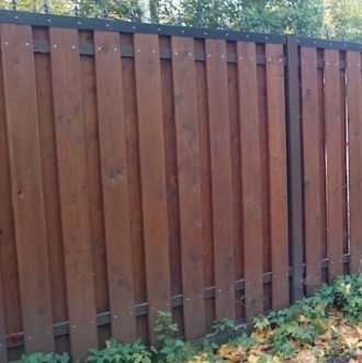 Деревянный забор LNK "Шахматка вертикальная" 3000х1800 мм.. - идеально подойдет . . фото 2