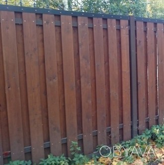 Деревянный забор LNK "Шахматка вертикальная" 3000х1800 мм.. - идеально подойдет . . фото 1