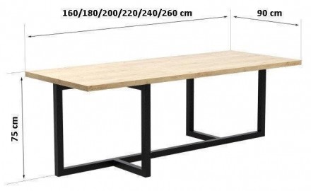 Стол обеденный LNK Лофт Loft "Office" 1200*600*750 мм - идеальное решение для ку. . фото 3