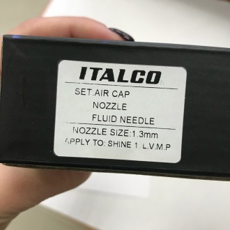 Сменный комплект форсунки 1,3мм для краскопультов Shine LVMP ITALCO NS-Shine-1.3. . фото 5