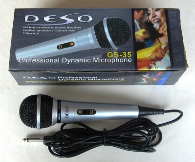 Микрофон DESO GS-35 (Тайвань)
Профессиональный динамический микрофон для вокала. . фото 2