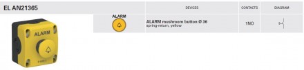 До складу станції EL AN21365 управління входить:
	1 сигнальна кнопка Ø 36 - 1NO . . фото 3