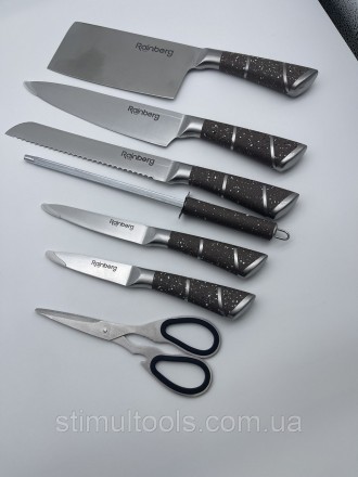 Наличие и цвет уточняйте у менеджера!
Описание:
Набор кухонных ножей Rainberg Rb. . фото 4
