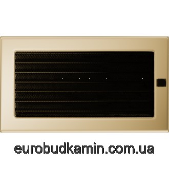 Вентиляционная решетка Kratki для камина позолоченная с жалюзи 17x30. Ужгород. фото 1 Вентиляционная решетка Kratki для камина позолоченная с жалюзи 17x30. Ужгород. фото 1