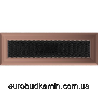 Вентиляционная решетка Kratki для камина Oskar медная 11x32. Ужгород. фото 1