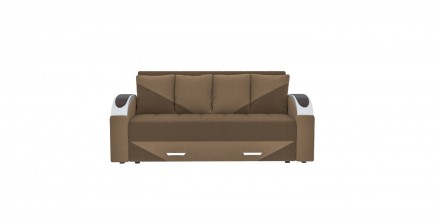 
Прямий розкладний диван ВІКОМеблі Komfort / Комфорт в темно-коричневому кольорі. . фото 2