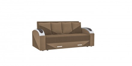 
Прямий розкладний диван ВІКОМеблі Komfort / Комфорт в темно-коричневому кольорі. . фото 4
