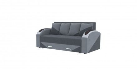 
Прямий розкладний диван ВІКОМеблі Komfort / Комфорт в графітовому кольорі вигот. . фото 3