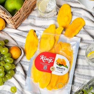 Склад сушене манго 100%
Не містить ГМО, штучних інгредієнтів і підсилювачів смак. . фото 1