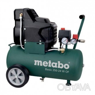  Metabo Basic 250-24 W OF – безмасляный поршневой компрессор для работы с пневмо. . фото 1