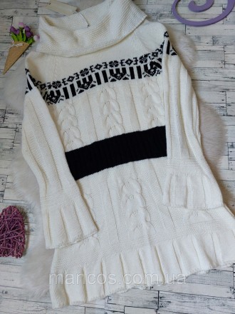 Вязаное платье Elisabetta Franchi черно белое женское
новое
Размер 44 (S)
Замеры. . фото 3