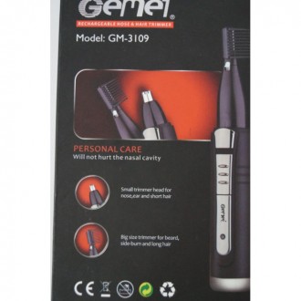 Тример універсальний Gemei GM-3109 2 в 1 бритва для носа і вух Тример для носа і. . фото 7
