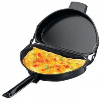 Подвійна сковорода для омлету антипригарна Folding Omelette Pan
Готуйте з різним. . фото 4