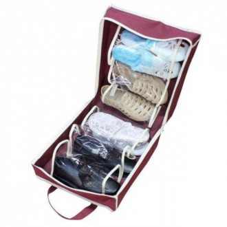 Органайзер для обуви Shoe Tote Bag Pro сумка для хранения обуви на 6 пар БОРДОВА. . фото 2