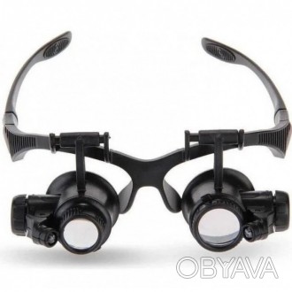 Бінокулярні окуляри-лупи з Led підсвічуванням 9892G1 Бінокулярні окуляри з LED п. . фото 1