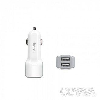 USB зарядка от прикуривателя в авто Hoco Z 23 на 2 USB Белый
Компактный размер, . . фото 1