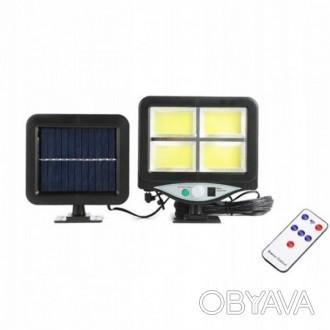 Вуличний світильник на сонячній батареї BK-128-4COB використовується при охорону. . фото 1