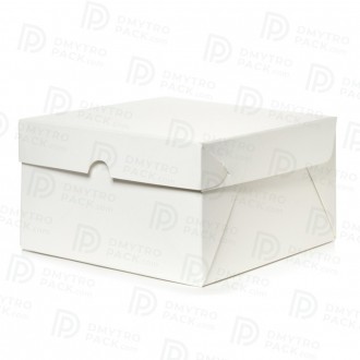Коробка с откидной крышкой из мелованного картона 160х160х90 мм для капкейков, п. . фото 7