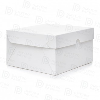 Коробка с откидной крышкой из мелованного картона 160х160х90 мм для капкейков, п. . фото 5