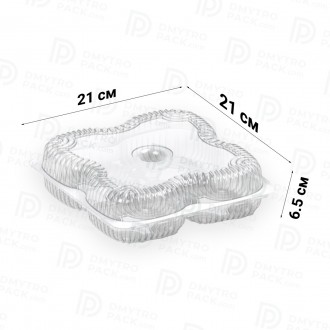 Мин. заказ - 10 шт.
Блистерный контейнер для пончиков, тарталеток, пирожных 210*. . фото 4