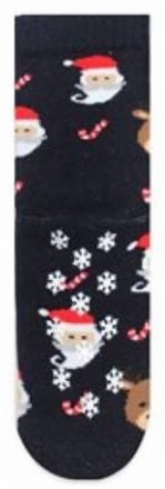 Дитячі новорічні махрові шкарпетки антиковзні Bross Арт 23394
Цвет: черный
Соста. . фото 3