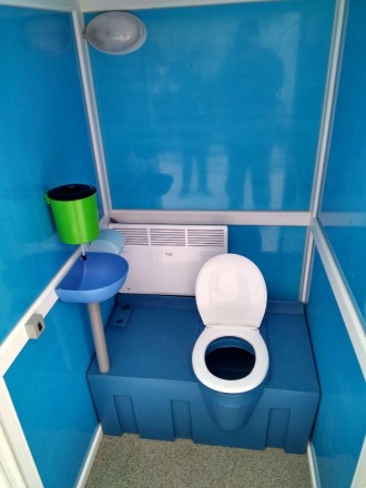 Туалетная кабина утепленная изготовлена из специализированного профиля (сэндвич-. . фото 3