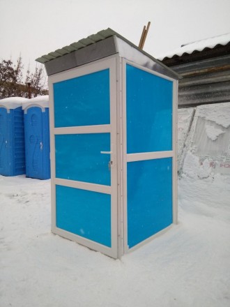 Туалетная кабина утепленная изготовлена из специализированного профиля (сэндвич-. . фото 4