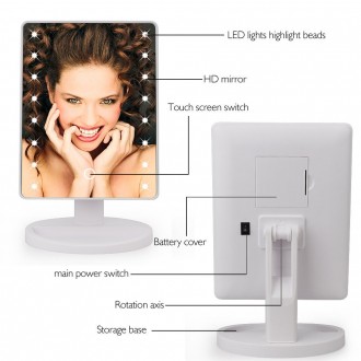 Посмотреть все товары в категории: 
LED Зеркало с подсветкой для макияжа 20 cвет. . фото 4