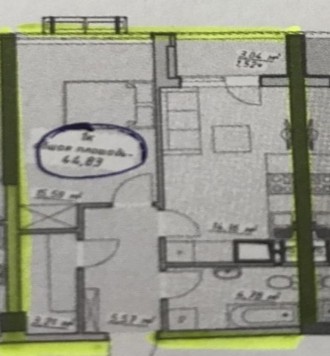 Однокімнатна квартира у новому житловому комплексі в Аркадії Атмосфера. 
 
Загал. Приморский. фото 6