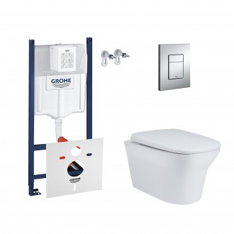 Набор инсталляция 4 в 1 Grohe Rapid SL 3884000G + унитаз с сиденьем Qtap Gemini . . фото 2