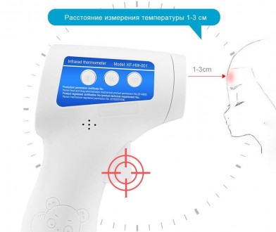 Бесконтактный термометр цифровой медицинский инфракрасный градусник. Термометр д. . фото 4