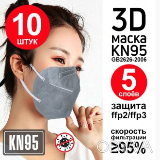 Захистіть себе і своїх близьких!
Респіратор-маска KN95 - це захисний засіб, для . . фото 1