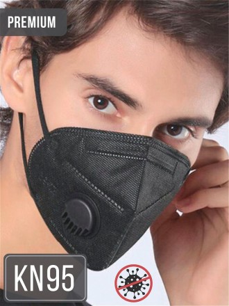  
Захисна маска KN95 Респіратор із клапаном. Респіратор будівельний від диму, пи. . фото 2