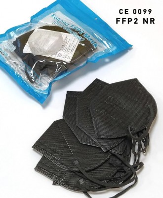 Багаторазові захисні маски-респіратори ступеня захисту N95/ FFP2 БЕЗ КЛАПАНА - Ч. . фото 8