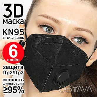 
Репортер маска захисту JIADA FFP2 KN95 в окремій упаковці.
JIADA Респектатор KN. . фото 1