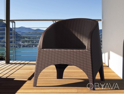 Кресло пластиковое турецкого производителя Siesta изготовлен из армированного ст. . фото 1