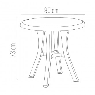 Стол пластиковый круглой формы турецкого производителя Siesta выполнен из качест. . фото 4