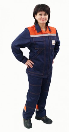 костюм рабочий женский с полукомбинезоном Марго  

Ткань: смесовая (68% п/э, 3. . фото 2