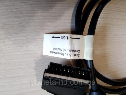 Кабель SCART > SCART
Повноконтактний (21 pin) кабель. Приличчої якості.
Довжина . . фото 2