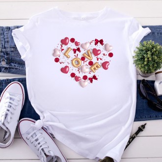 Женская футболка с сердцем " Я тебя люблю"
Отличный подарок на любые юбилейные д. . фото 4