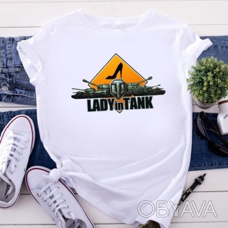 Полный ассортимент товара можно посмотреть здесь:
 
 
Женская футболка "Lady is . . фото 1