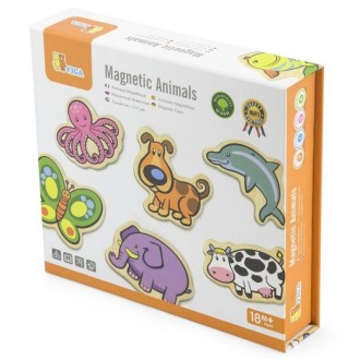 Набор деревянных магнитов Viga Toys содержит 20 различных животных
Особенности:
. . фото 6
