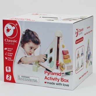  Деревянный Пирамидка Activity Box от известного бренда Classic World идеальная . . фото 4