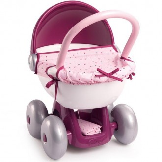  Стабильная кукольная коляска с лицензией Baby Nurse красивого розового цвета. К. . фото 3