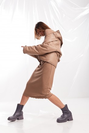 Женская куртка Stimma Судана. Это стильная куртка из эко-кожи станет превосходно. . фото 4