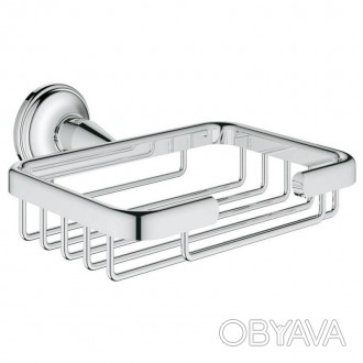 Решітчаста полиця Grohe Essentials Authentic 40659001 виготовлена з металу з хро. . фото 1