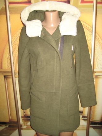 Продам осенне-весеннее пальто Asos. Размер Xs-S. Цвет хаки из серыми вставками. . . фото 2