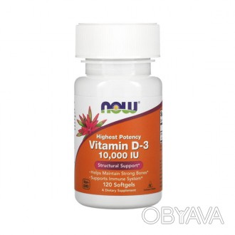 Vitamin D-3 10,000 NOW - "солнечная" подпитка для организма
Витамин Д, в народе . . фото 1