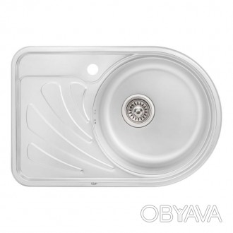 Кухонна мийка Qtap 6744R 0,8 мм Satin (QT6744RSAT08) виготовлена з високоякісної. . фото 1